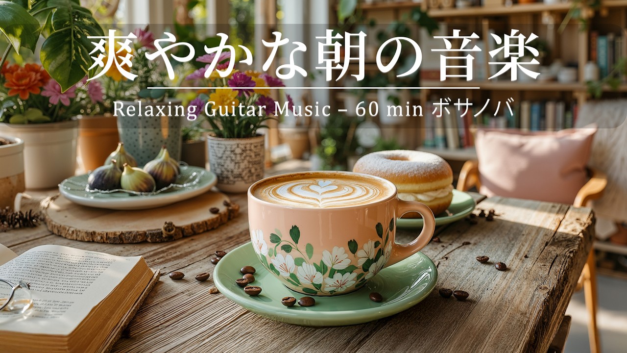 『 広告なし・作業用BGM 』爽やかな朝のための温かいジャズピアノのBGM ~  Relaxing Guitar Music – 60 min ボサノヴァ 🎵 集中・読書・勉強用