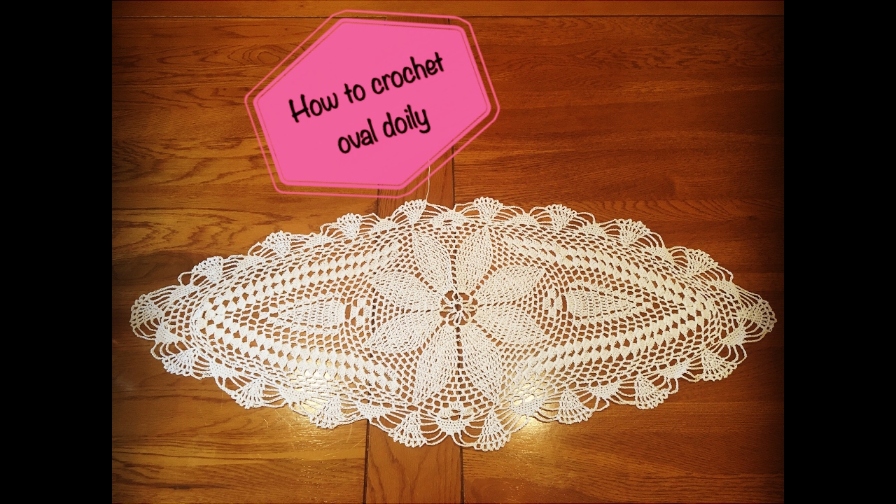 CC How to crochet oval doily Part 1 of 4