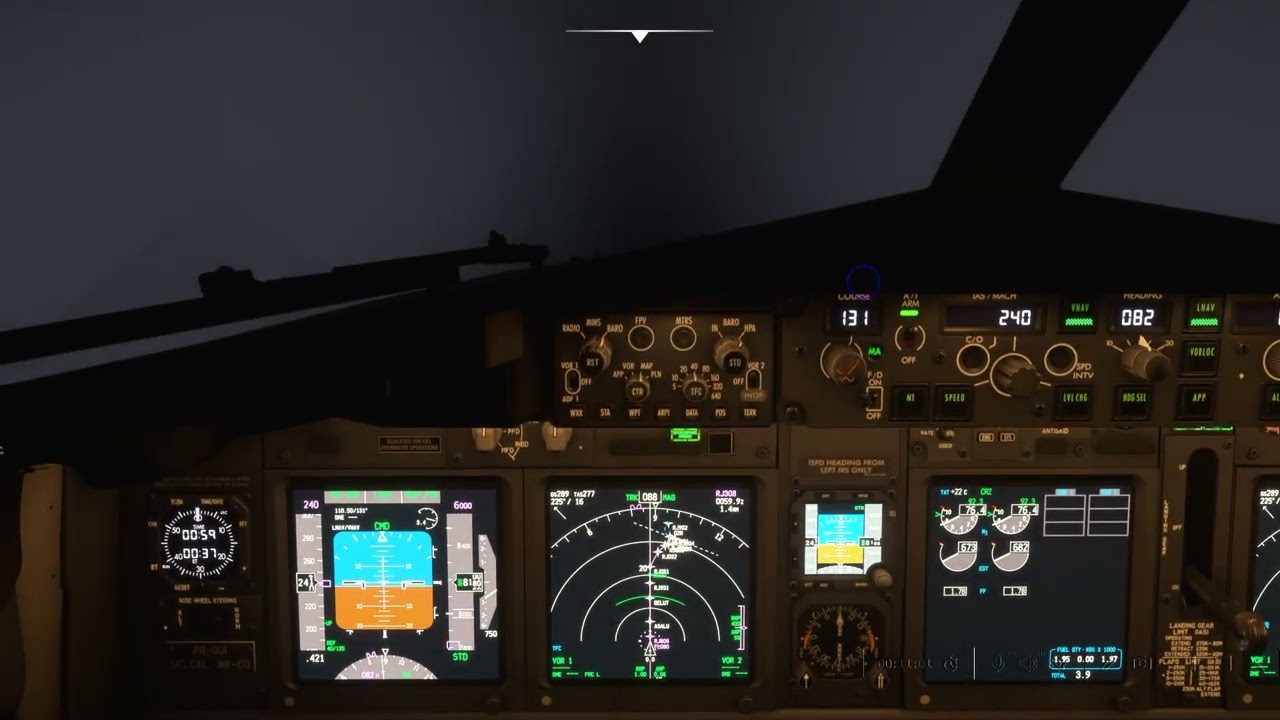 SBGR SBRJ 737 800 amazing traffic control with severe turbulence