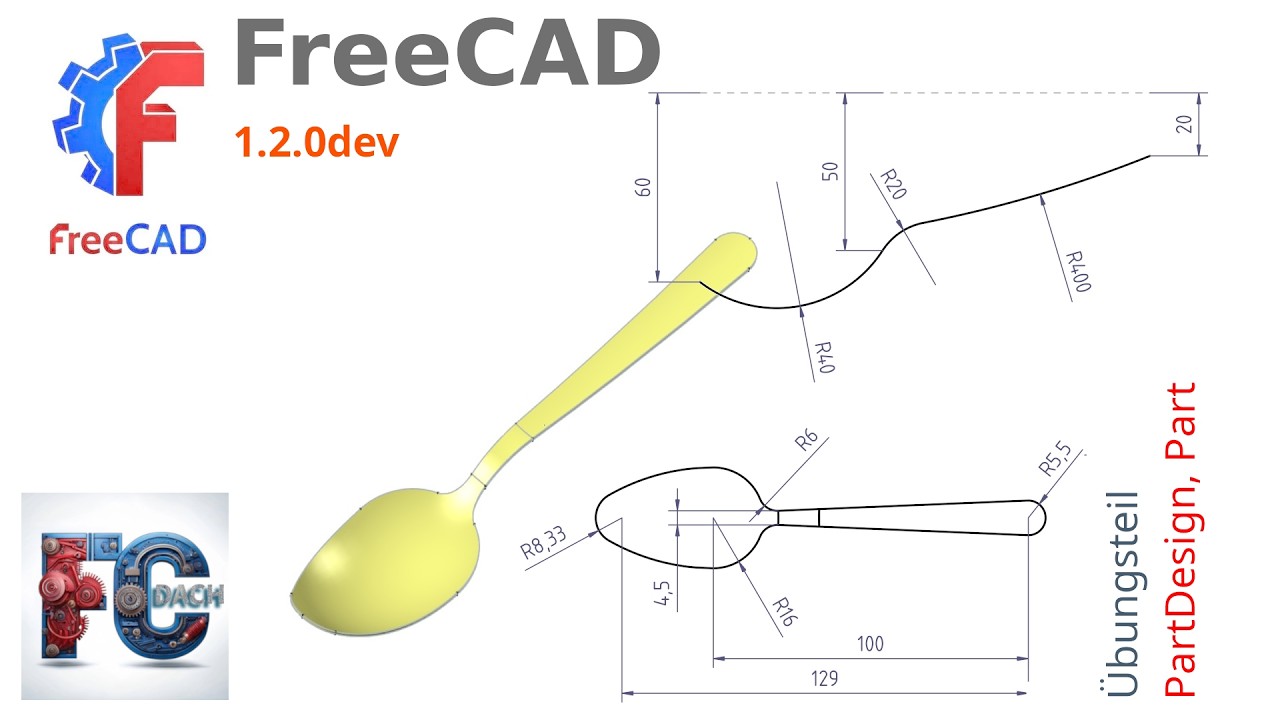 FreeCAD 1.2.0dev - Übungsteil Ein- und Umsteiger