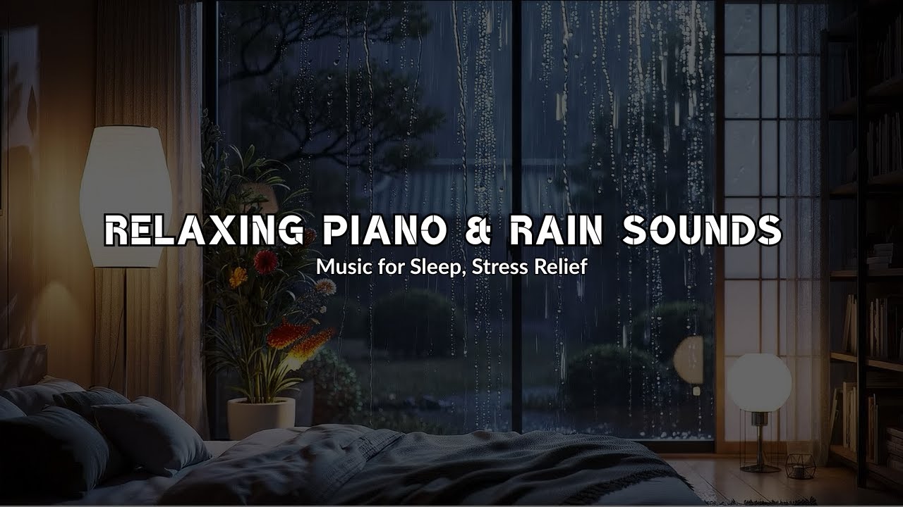 (NO ADS) Rain & Piano for Deep Sleep – Soft ASMR Rain and Gentle Piano Music to Fall Asleep Fast