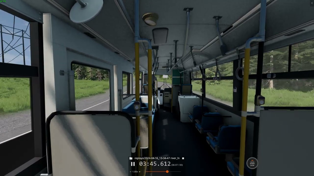 BeamNG drive  Hirochi Aero Japanese Bus - 6 speed manual