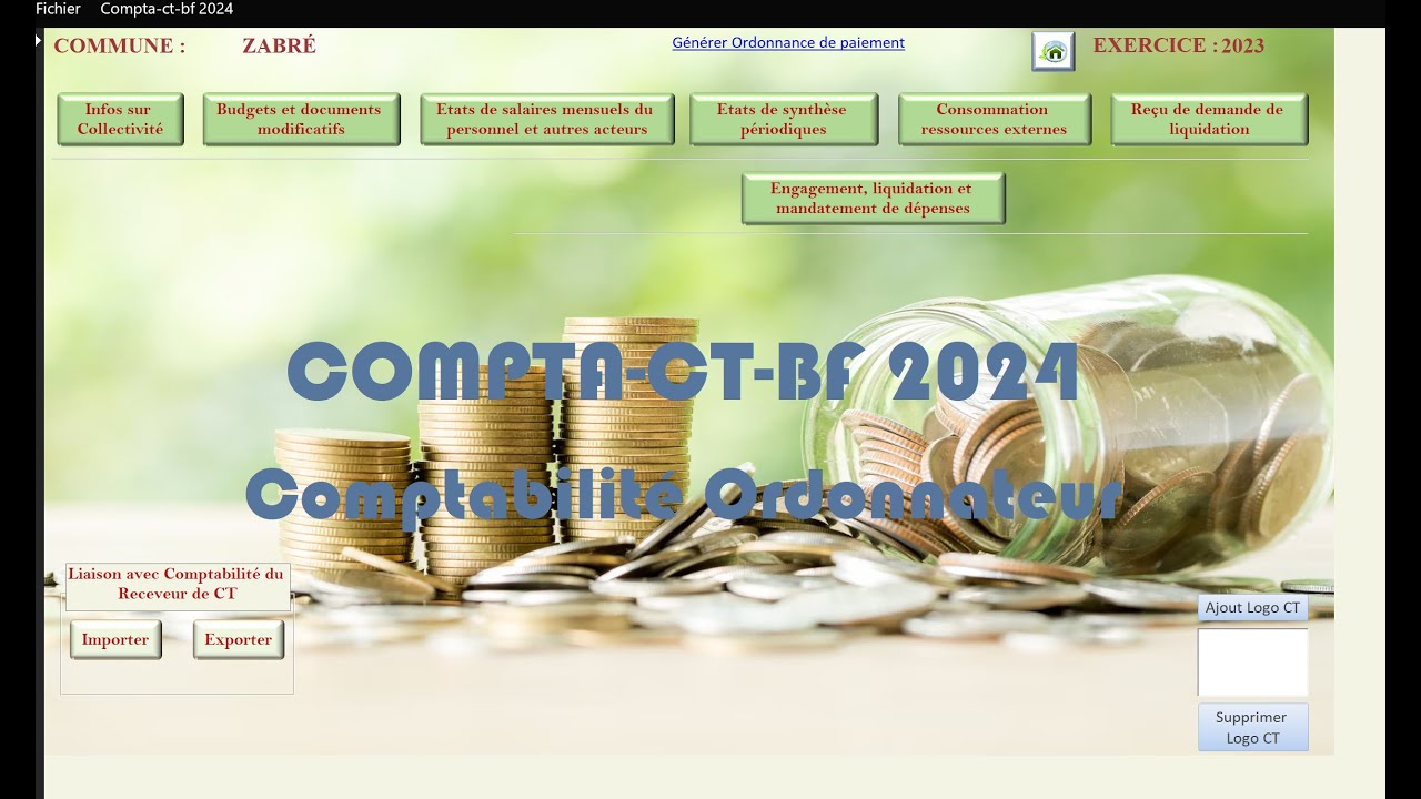 Comptabilit&eacute; Ordonnateur CT BF