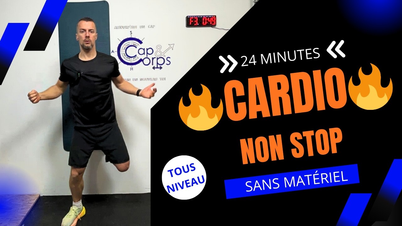 🔥 CARDIO NON STOP – 24 EXERCICES / 50s WORK – 10s REST 🔥