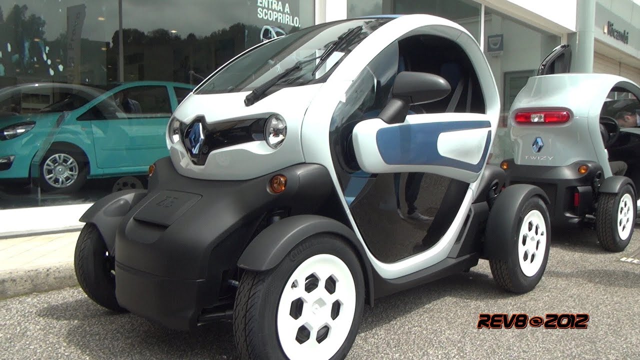 ALL New 2013 Renault Twizy EV - Full Details & Driving Scenes -