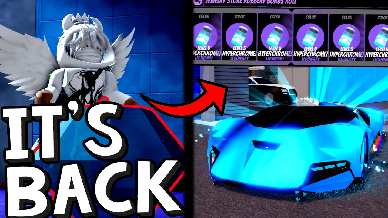 Быстрые баги с гиперхромом и алмазами 5-го уровня снова в Roblox Jailbreak!