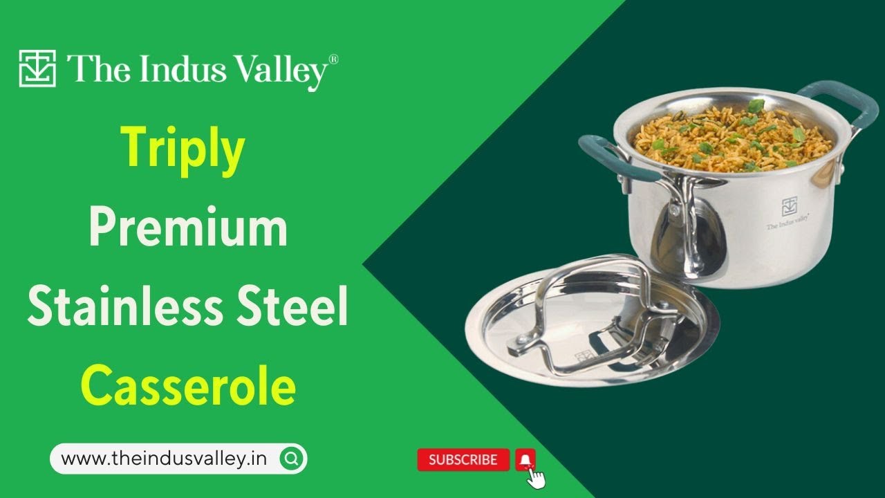 Triply Stainless Steel Stock Pot | Stainless Steel Cookware | Triply Cookware | The Indus Valley