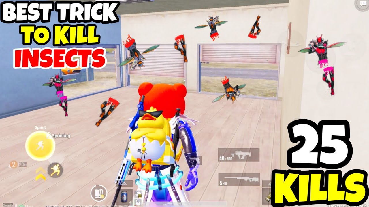 The Best 169 IQ Trick To Kill INSECTS in PUBG Mobile • (25 KILLS) • PUBGM (HINDI)