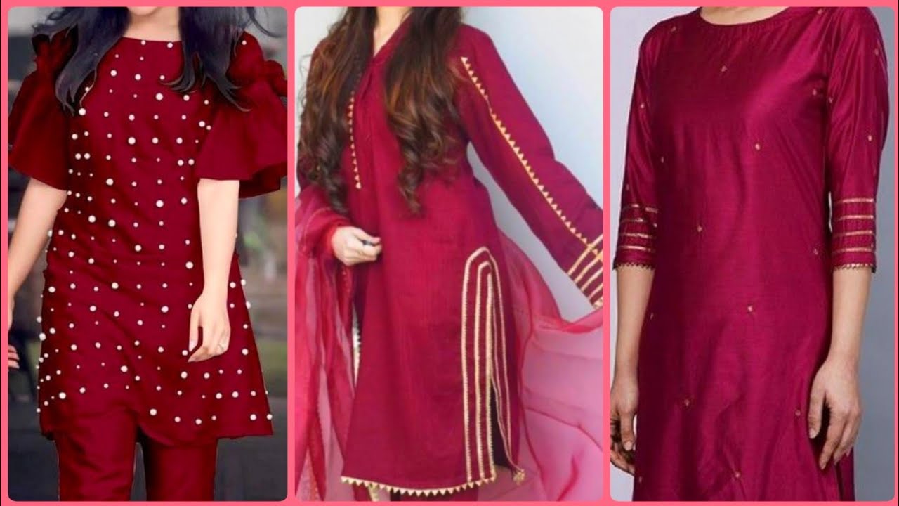 2020 Latest #Maroon Dresses Designs|#Maroon #Kurti Designs|Maroon Suit Designs|Maroon Shalwar Kameez