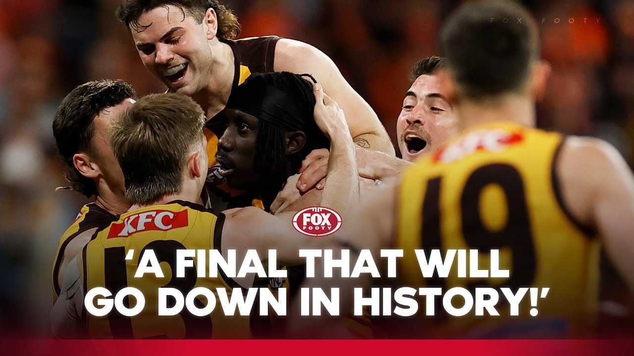 Hawks edge Giants in THRILLER 🔥 Sicily & Newcombe react as Hawthorn setup Crows showdown | Fox Footy