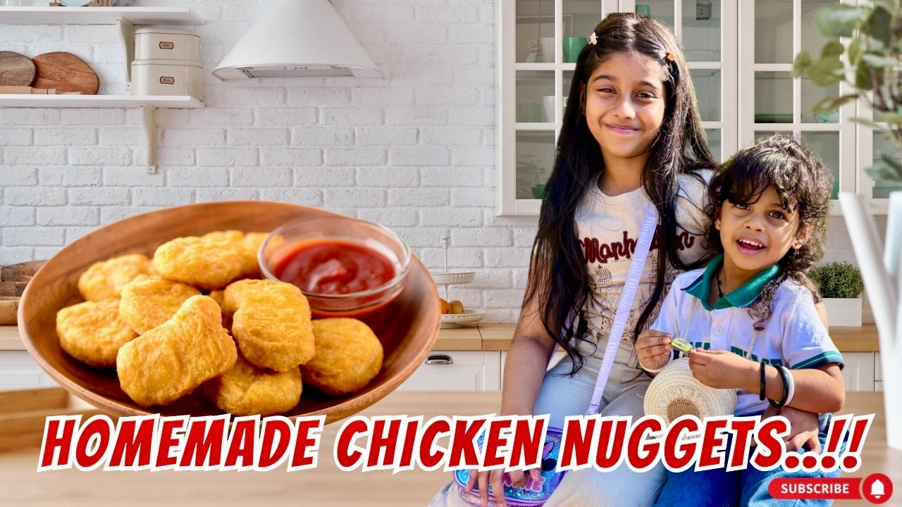 HOMEMADE CHICKEN NUGGETS FOR ANAIRA & ALAIA!! | Goan Vlogger | Konkani Vlogs #goanvlogger