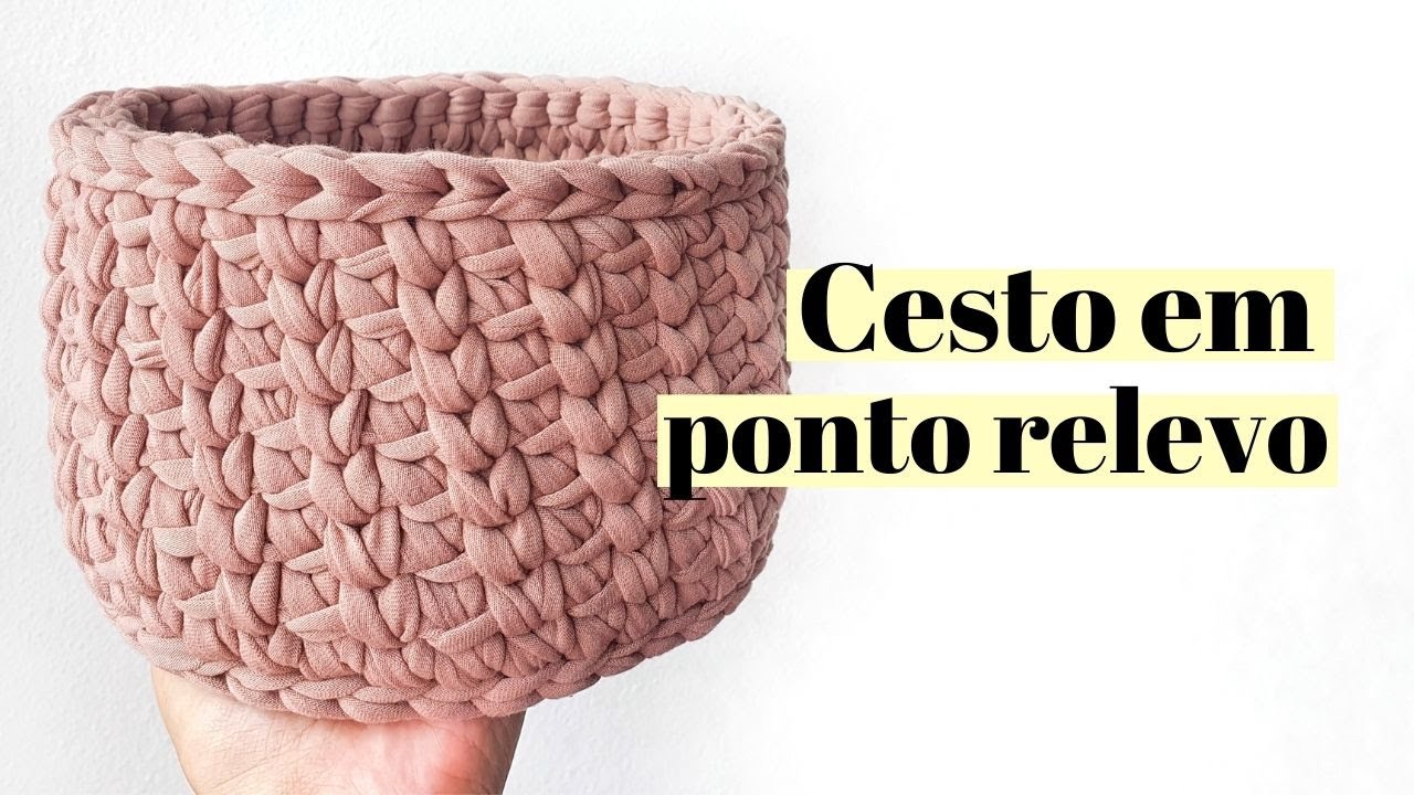 Cesto de crochê em fio de malha Ponto Relevo | por Ju quem fez