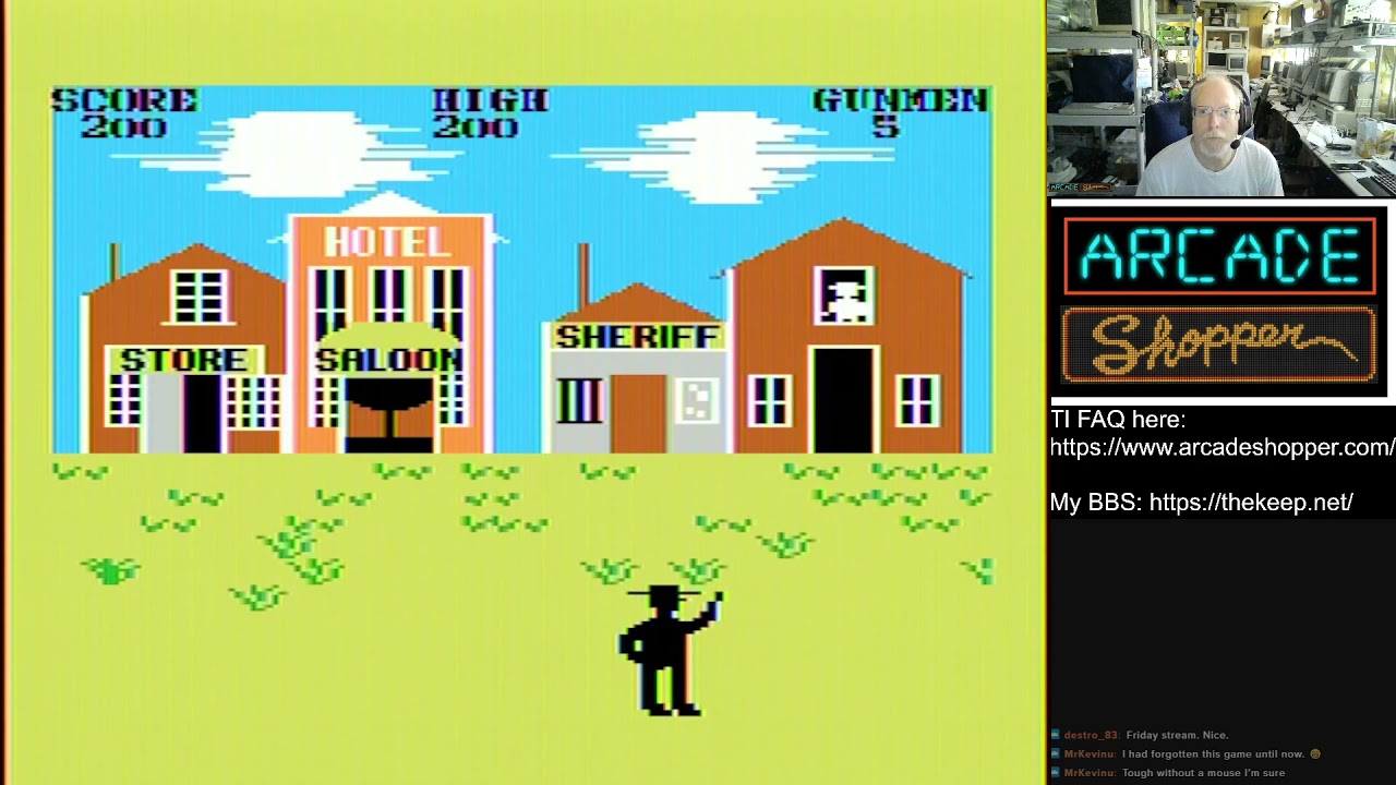 arcadeshopper.com stream from 9/24/2021 TI-99/4A games and demos