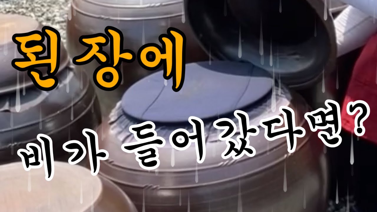 된장 항아리에 비가 들어갔다면 어떻게 해야할까요? 된장관리방법 된장보관방법