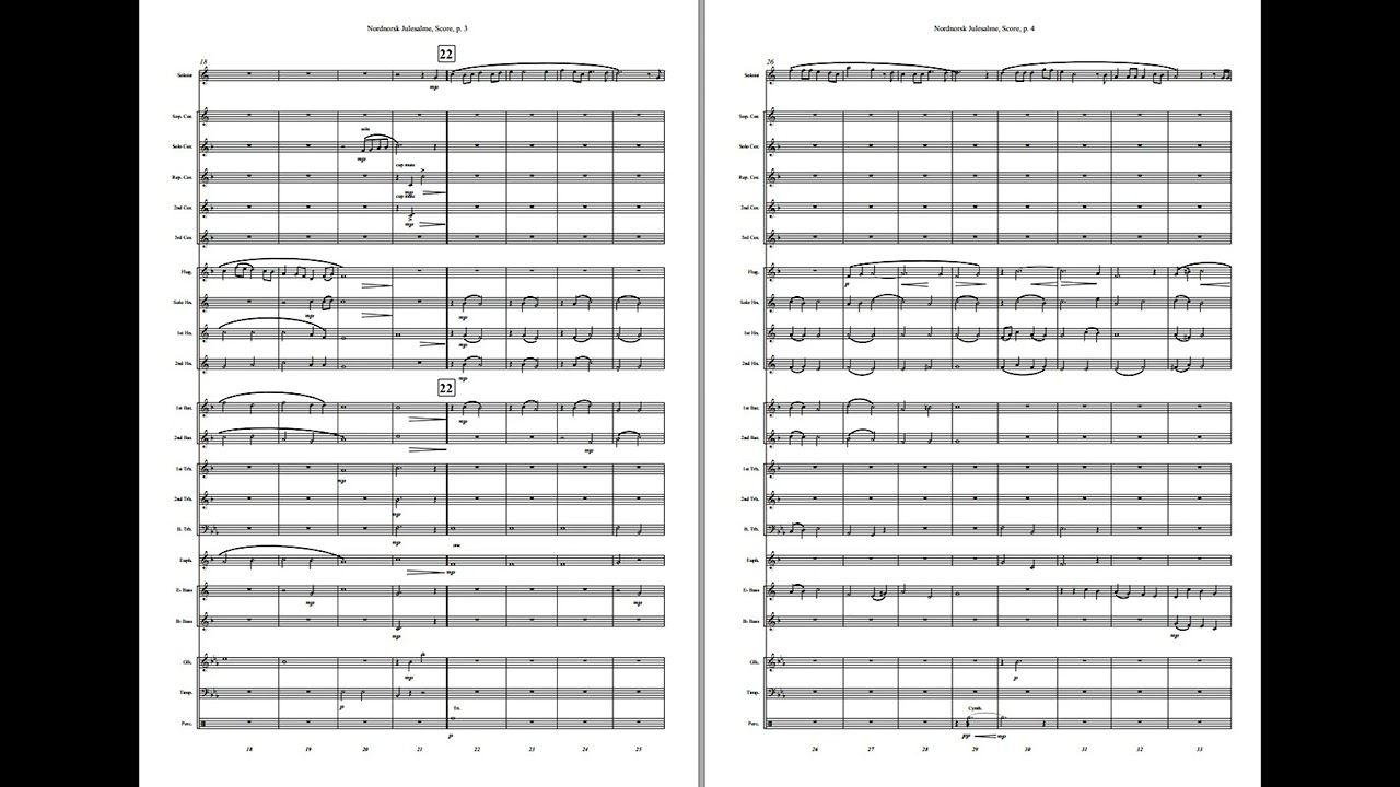 Nordnorsk Julesalme - (Tuba Solo) Trygve Hoff /arr: Hannevik. Available for Brass Band, Grade 4.