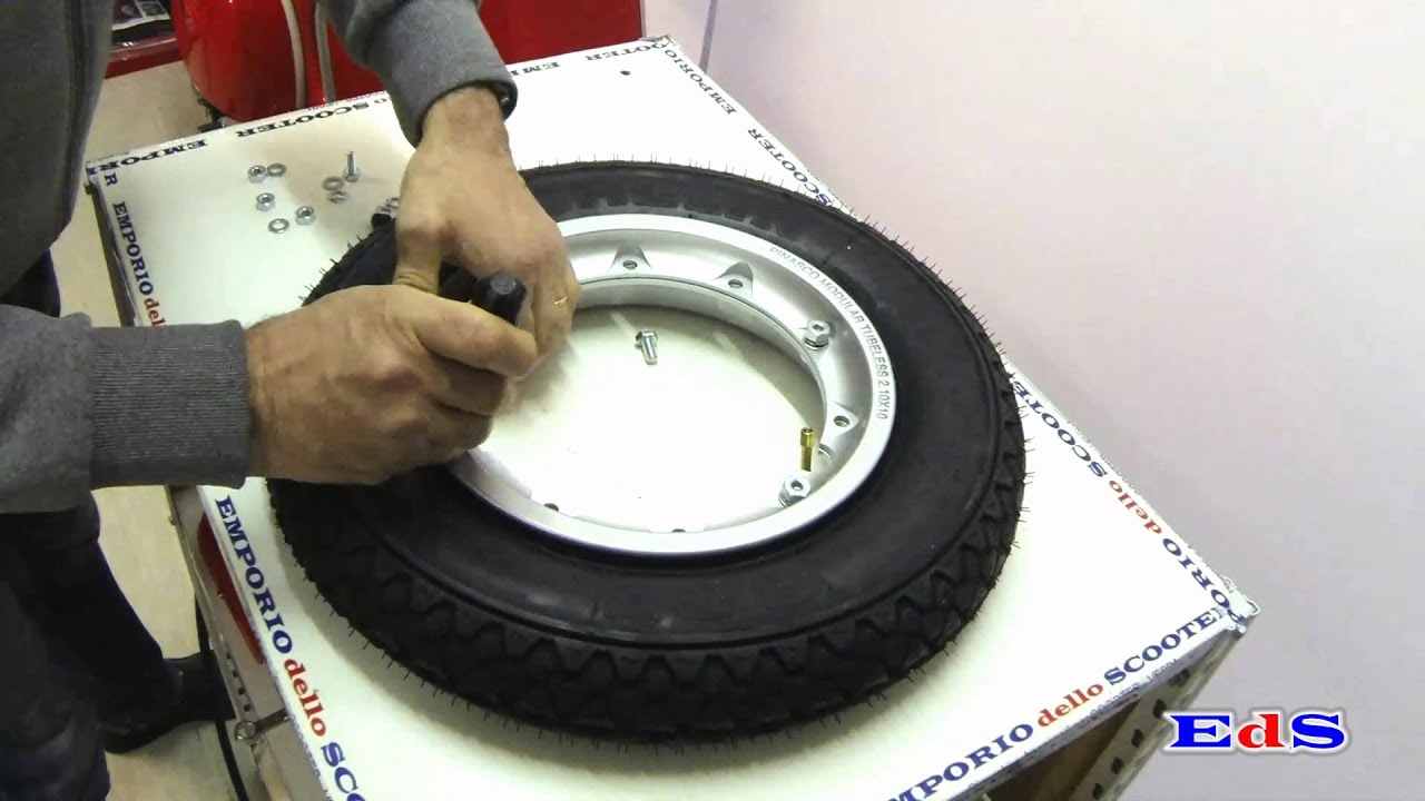 Montaggio ruota su cerchio tubeless PINASCO - emporiodelloscooter.com
