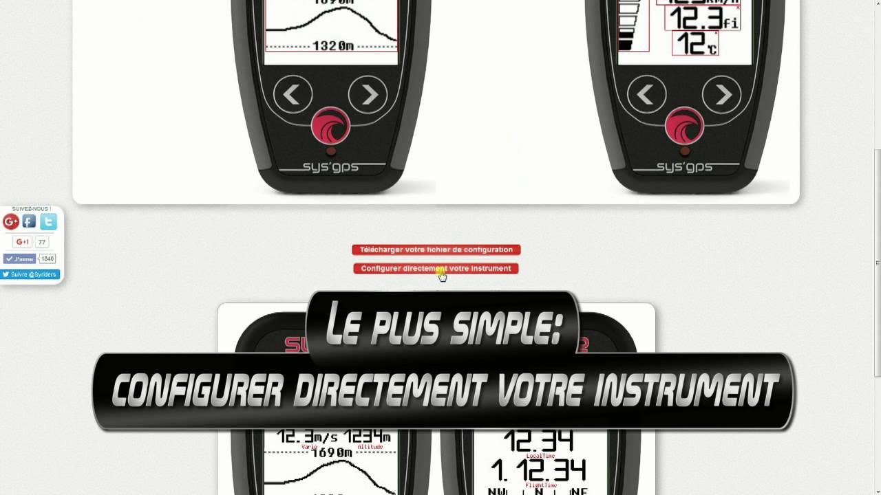 Configurer les &eacute;cran de votre Syride