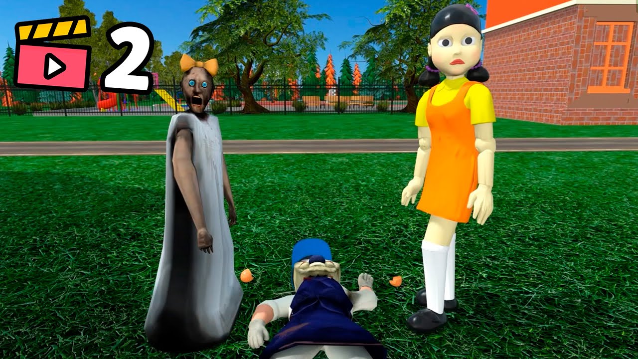 Granny vs Squid Game vs Ice Scream - funny horror school animation (Compilation #2)
