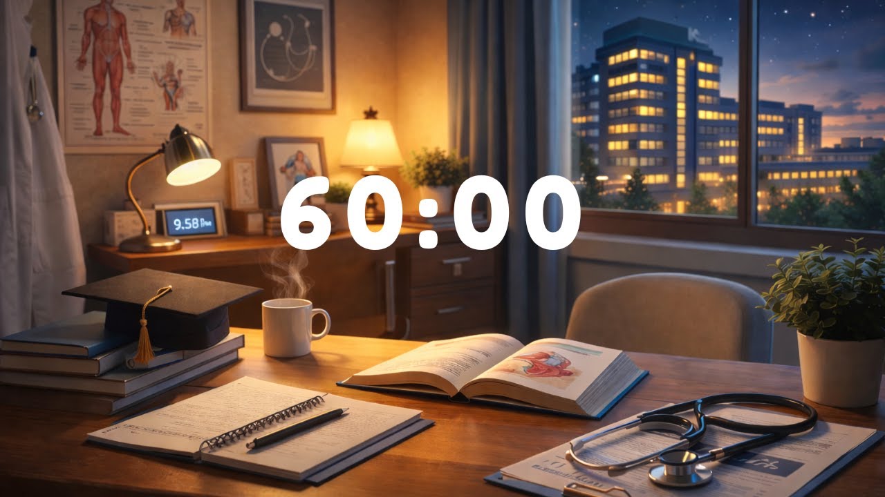 60 MINUTE TIMER FOR MEDICAL STUDENTS. FOCUS FOR YOUR FUTURE