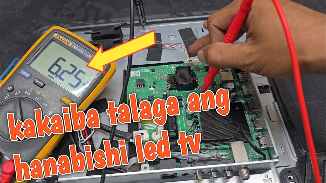 Hanabishi led tv flickering backligt without picture display and image on basic repair
