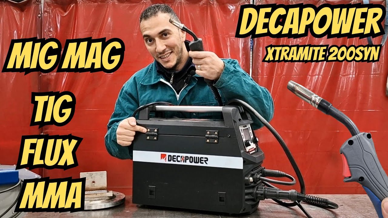 decapower xtramig 200syn saldatrice mig mag 4&times;1 tig / flux / mma