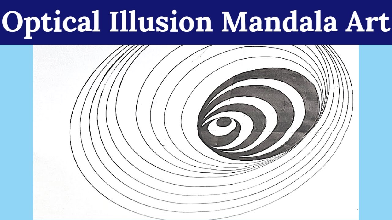 Optical Illusion Mandala/Geometric Art/3D Illusion Art/ How to draw illusion art/3D with Compass
