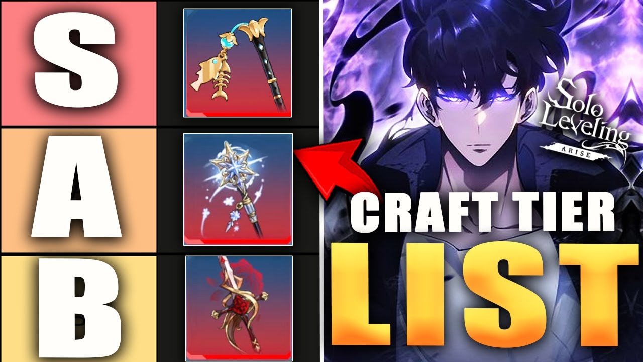 CRAFTING PRIORITY TIER LIST!!! Which Weapon to MAX out first?! (Solo Leveling Arise)