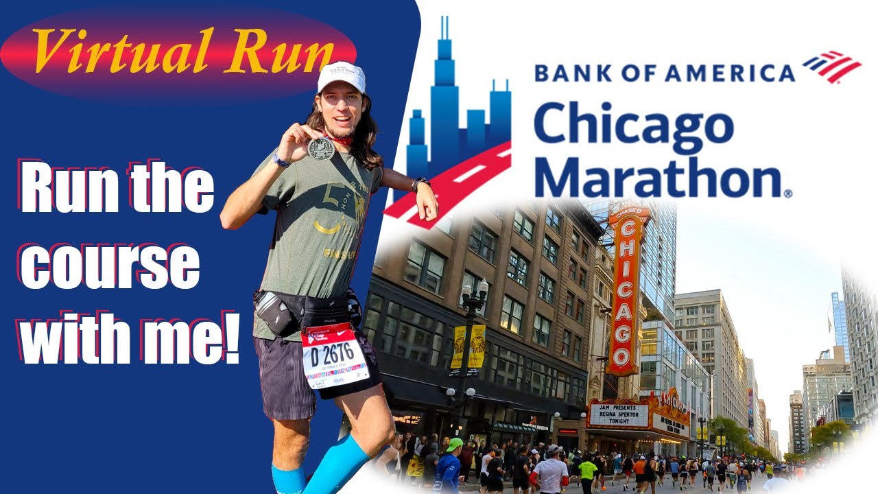 Bank of America Chicago Marathon 2022 - Virtual Run - Video for Treadmill