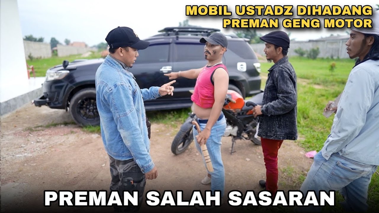 MOBIL USTADZ DI HADANG 3 PREMAN KEBAL GENG MOTOR | Kisah Ustadz Nasihin