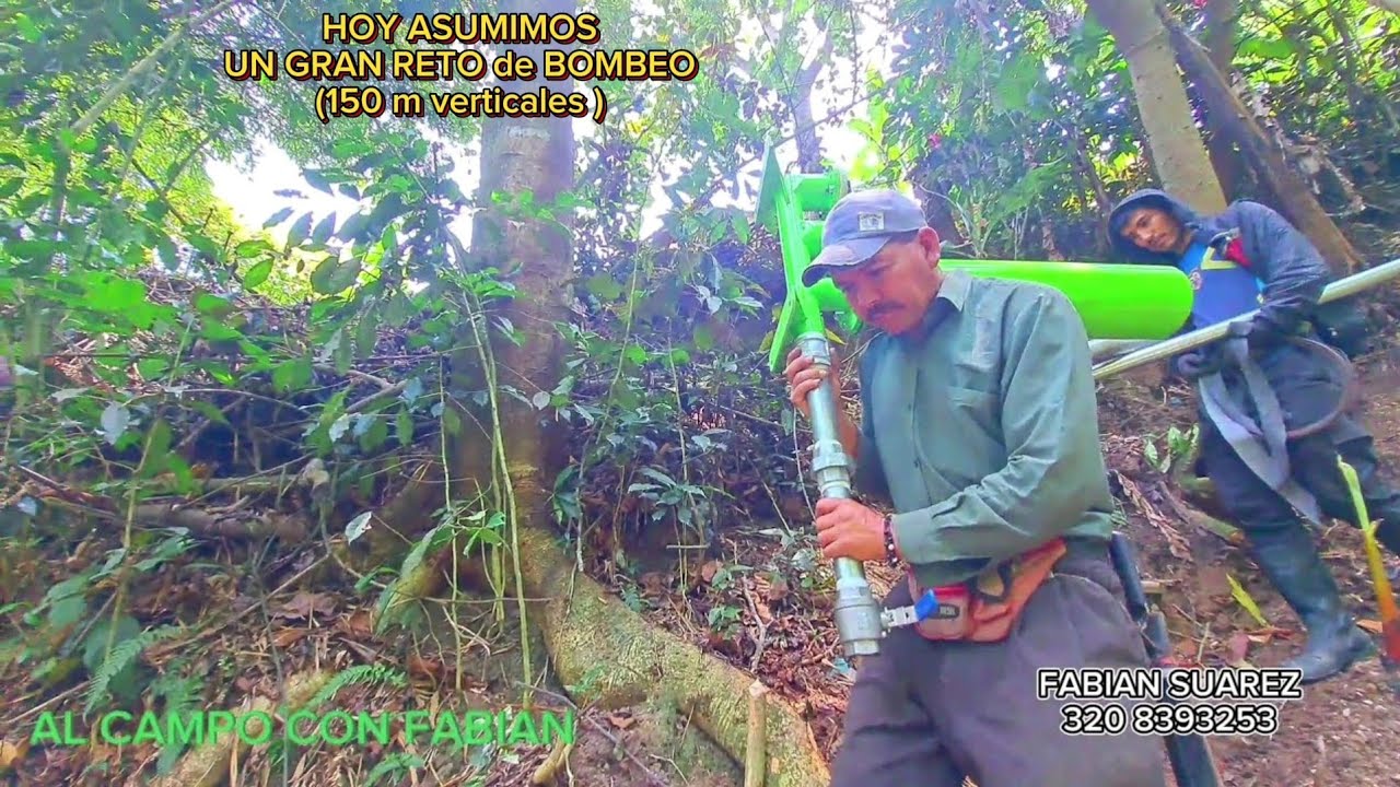 ARIETE HIDRÁULICO BOMBEAMOS EL AGUA A 150 metros verticales 300 metros de manguera