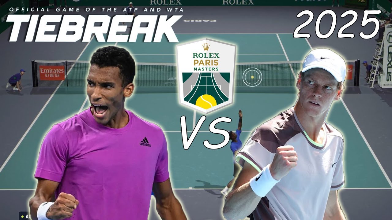 Tiebreak | Jannik Sinner VS Felix Auger-Aliassime Final Masters Paris 2025 Simulación | marratxiboy