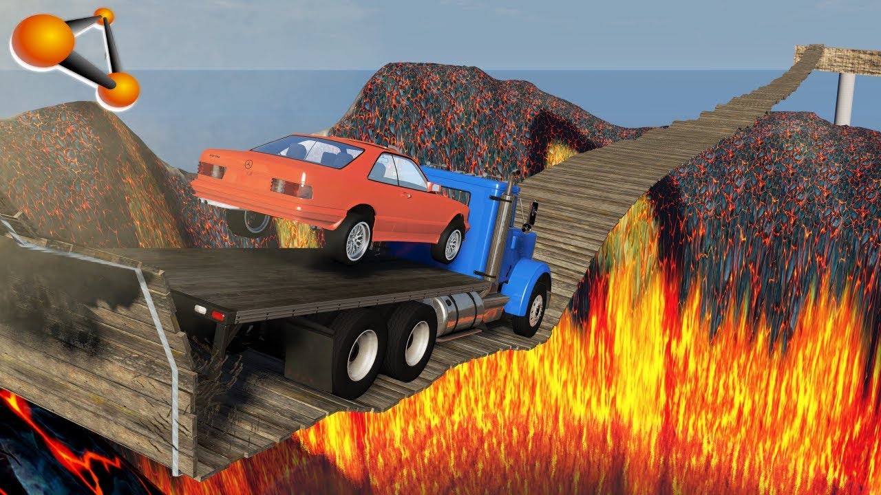 BeamNG.drive - Fiery Suspension Bridge