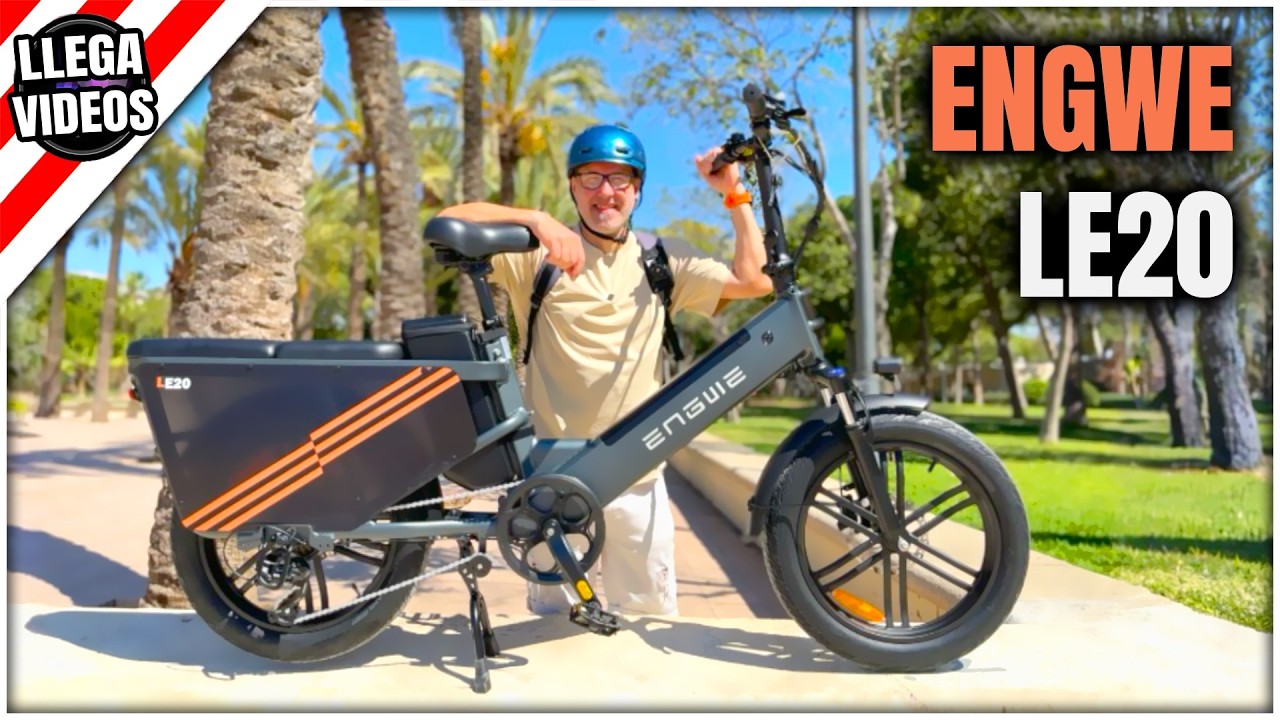 ENGWE LE20 Bicicleta eléctrica de carga, 340Km, sensor de par, batería doble