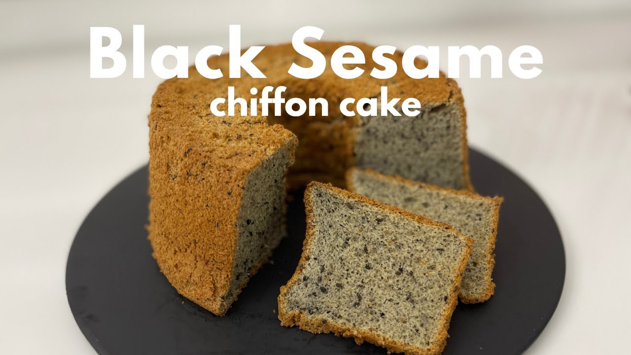Black Sesame Chiffon Cake | Tips for perfect chiffon cake
