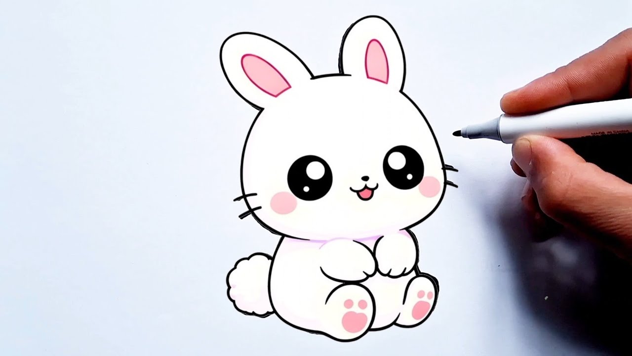 How to Draw a Cute Bunny Sitting 🐰 | Simple Drawing for Beginners