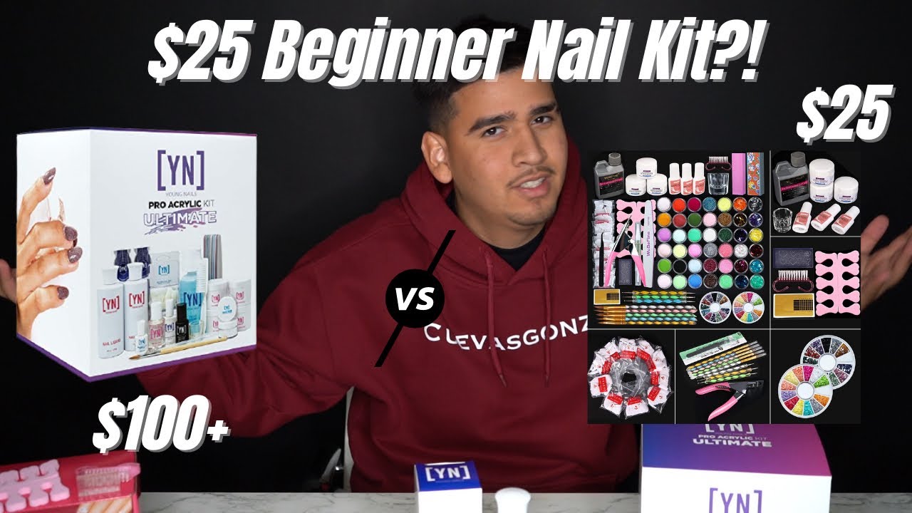 $25 Amazon Acrylic Nail Kit Vs $100 Acrylic Nail Kit | Is it worth it?