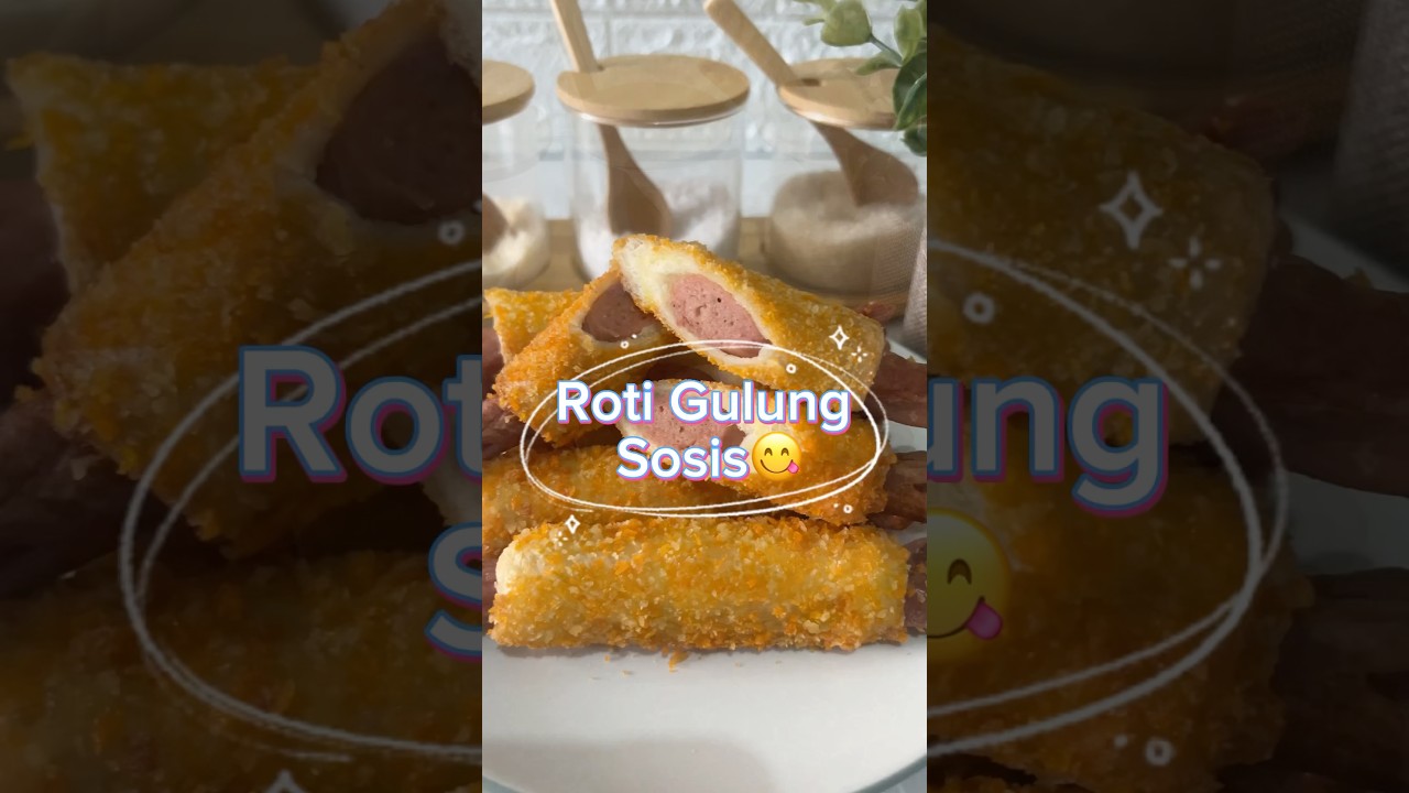 Roti Gulung Sosis 🌭 #shorts #shortvideo #youtubeshorts #food #cooking #recipe #easyrecipe #fyp