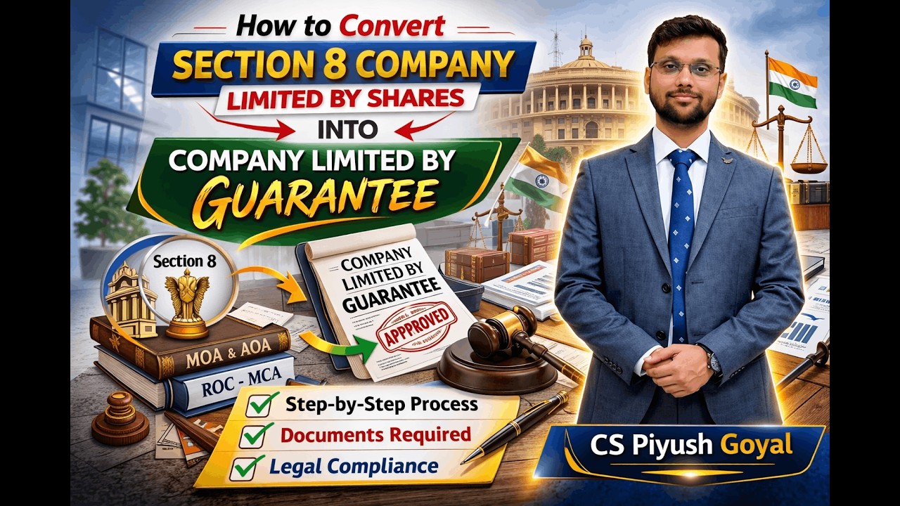 How to convert  section 8 Company  limited by shares into company limited by Guarantee