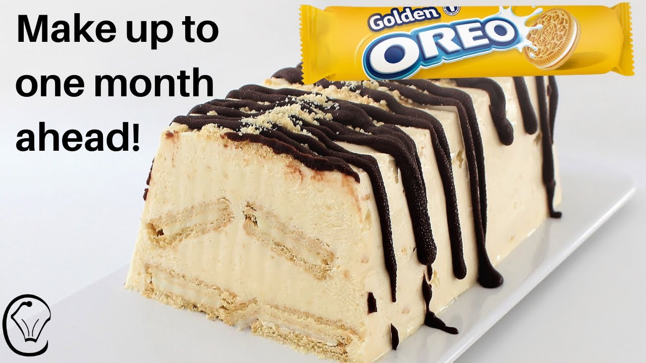 Must Try Golden Oreo Cheesecake Log No Bake Make ONE Month Ahead Smooth AMAZING!