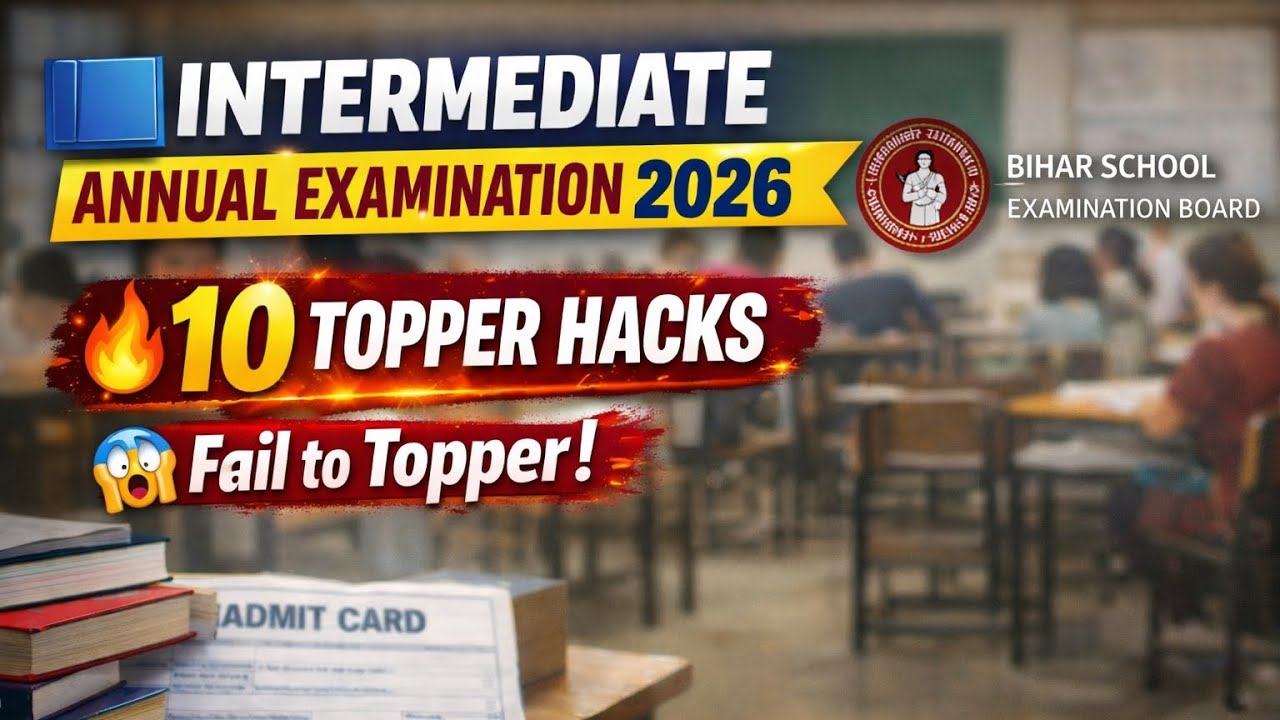 BSEB Intermediate Annual Examination 2026 😱 | 10 Hacks That Make You Topper 🔥 | Bihar School 