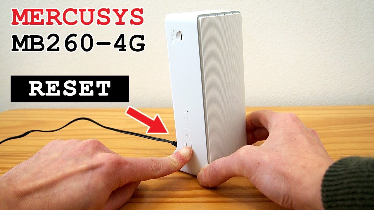 Mercusys MB260-4G router 4G+ Wi-Fi 6 dual band • Factory reset