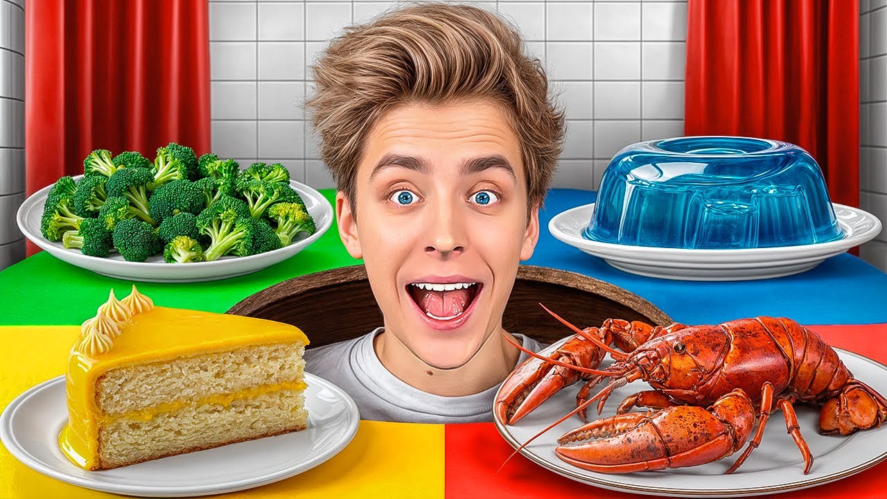 Едим Еду ОДНОГО ЦВЕТА Челлендж ! *РОЗОВЫЙ vs ЧЕРНЫЙ*
