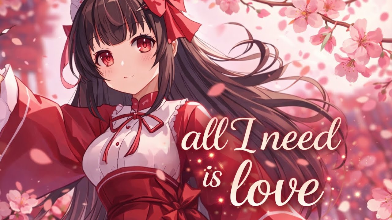 「Nightcore」 All i Need is Love - By Aiyun (Lyric Video)