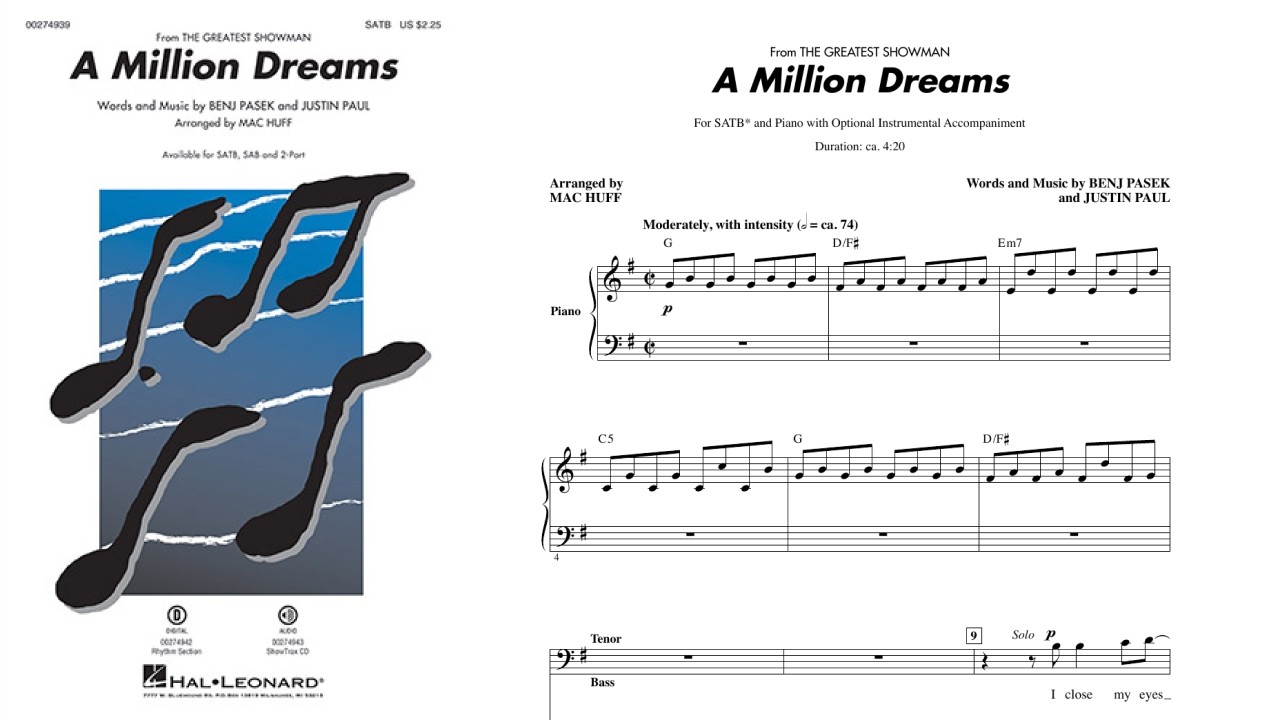 A Million Dreams (from The Greatest Showman) | SATB Choir | Arr. Mac Huff