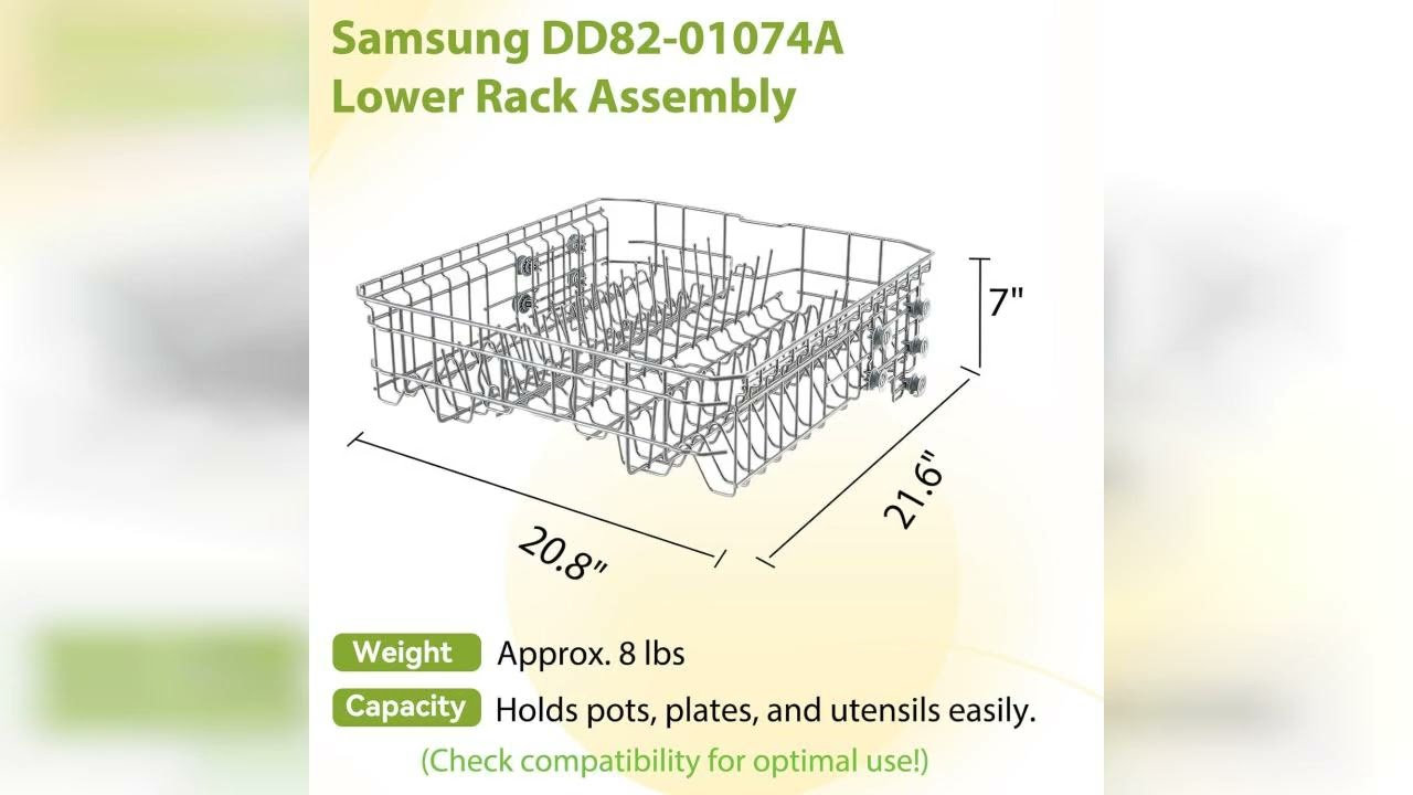 Review: 【𝟮𝟬𝟮𝟲 𝙐𝙥𝙜𝙧𝙖𝙙𝙚𝙙】DD82-01074A Dishwasher Middle Dishrack (20″D20.9″W) Assembly - Fit For ...
