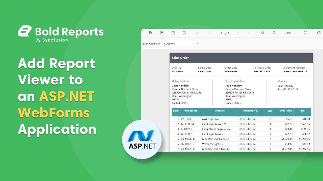 Add Report Viewer Control to an ASP.NET WebForms Application