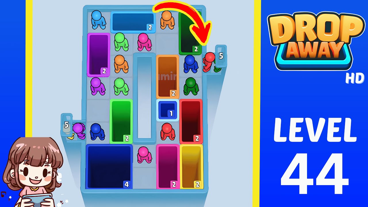 Drop Away Level 44 Solution Walkthrough