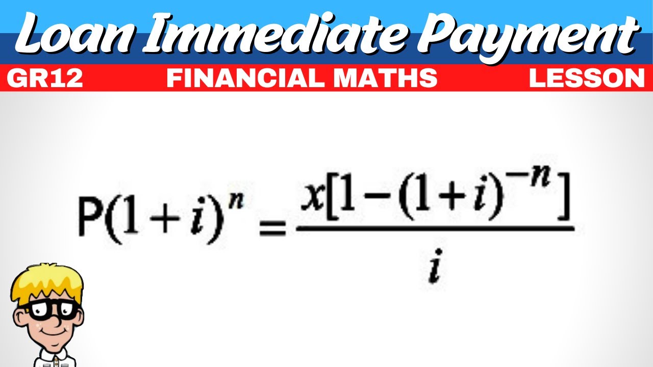 Present Value With Immediate Start Payment Gr 12 Financial Maths