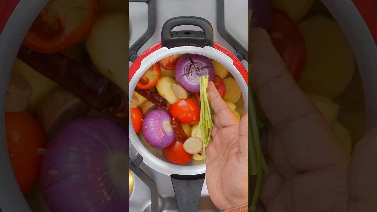INSANE PRESSURE COOKER WALE ALOO #bharatzkitchen #food #recipe #SHORTS