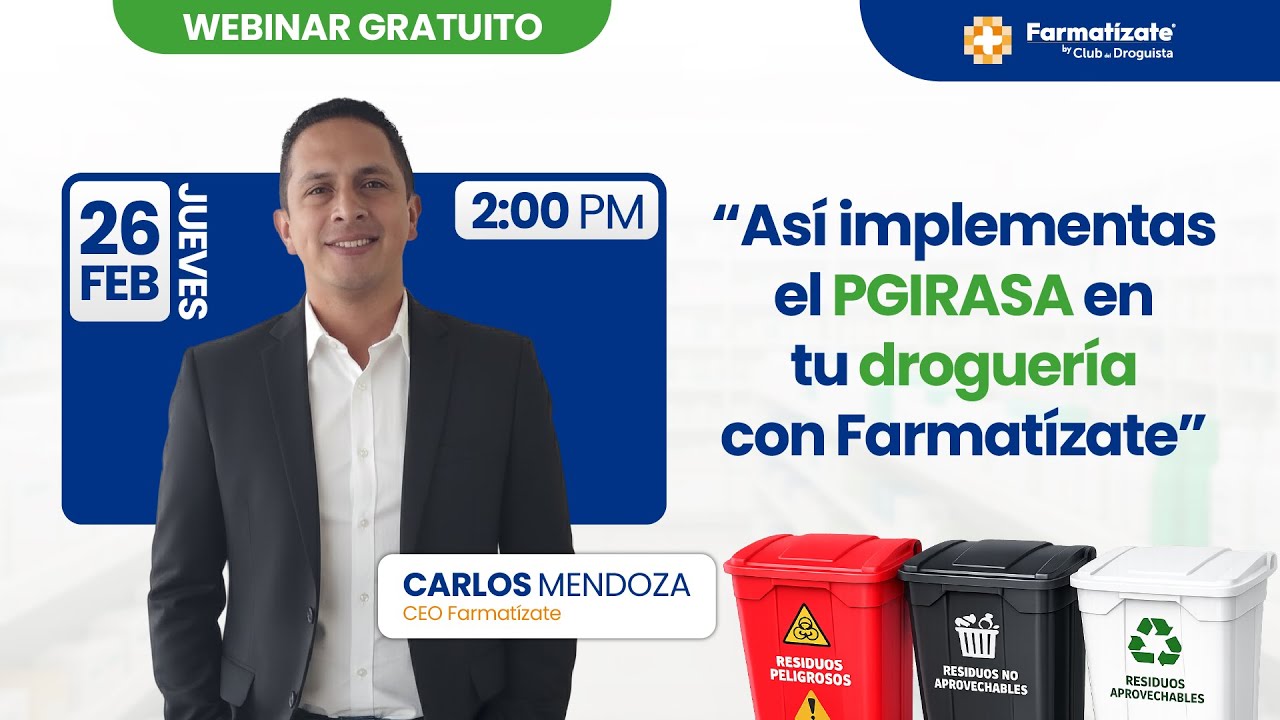 Así implementas el PGIRASA en tu DROGUERÍA con Farmatízate